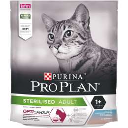 Корм Purina Pro Plan для стерилизованных кошек и кастрированных котов, с высоким содержанием трески и c форелью (1,5 кг)