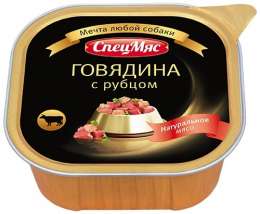 Зоогурман консервы для собак "СпецМяс" говядина с рубцом (300 г)