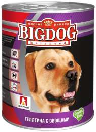 Зоогурман консервы для собак «БигДог»,телятина с овощами (850 г)