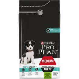 Корм Purina Pro Plan для щенков средних пород для щенков средних пород с чувствительным пищеварением, с высоким содержанием ягненка (3 кг)