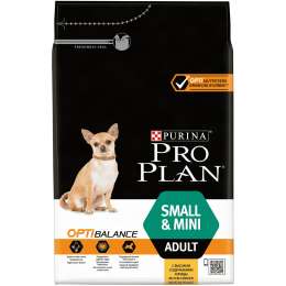 Корм Purina Pro Plan для взрослых собак мелких и карликовых пород, с высоким содержанием курицы (3 кг)