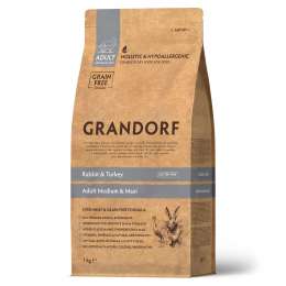 Корм Grandorf кролик с индейкой для взрослых собак средних и крупных пород (1 кг)