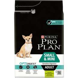 Корм Purina Pro Plan для взрослых собак мелких и карликовых пород с чувствительным пищеварением, с высоким содержанием ягненка (3,17 кг)