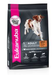 Корм Eukanuba для взрослых собак средних пород, с птицей (3 кг)